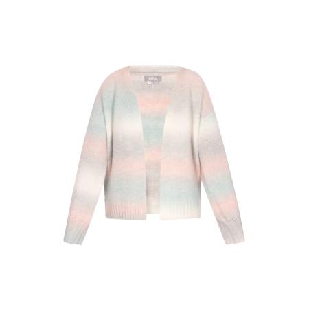 Usha Usha Gebreid vest lichtblauw / rookgrijs / rosa / natuurwit