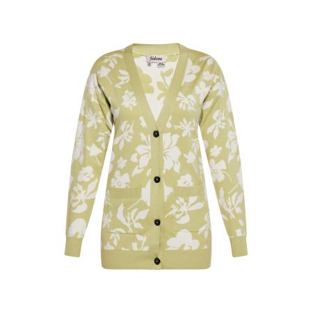 Sidona Sidona Gebreid vest kaki / wolwit