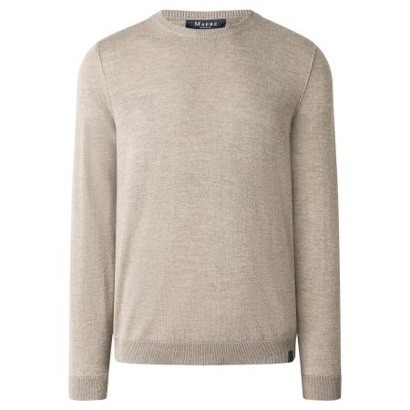 MAERZ Trui ronde halstaupe, Effen