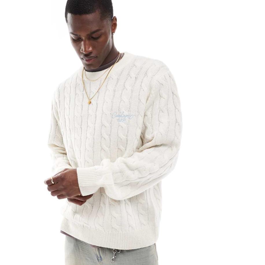 Carhartt WIP - Signature - Kabeltrui in crème-Wit Wit