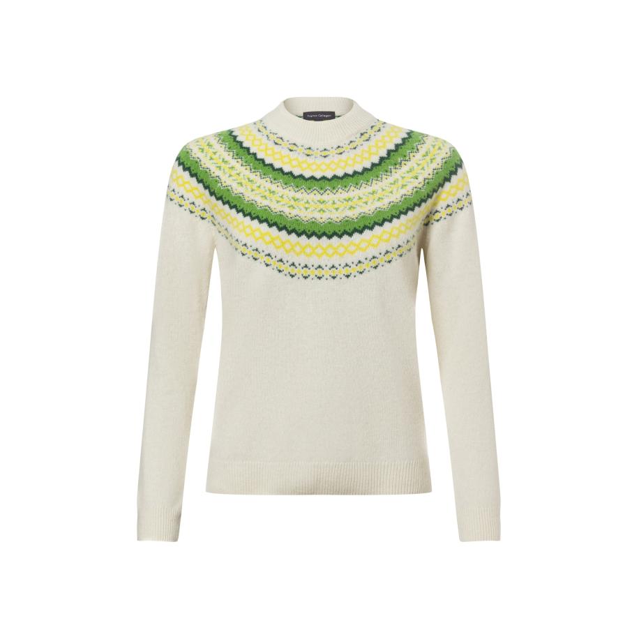 Franco Callegari Franco Callegari Trui ecru / groen gemêleerd -