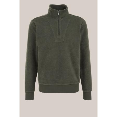WE Fashion Heren regular fit trui met rits - Regular fit - Zeegroen - Maat: XS