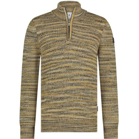 State Of Art Half Zip Trui Melange Geel