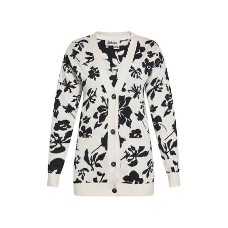 Sidona Sidona Gebreid vest zwart / wolwit