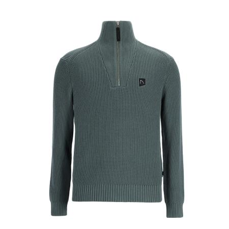 Chasin' CHASIN Trui Oliver Half Zip jade groen