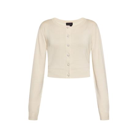 NAEMI NAEMI Gebreid vest crème / wit