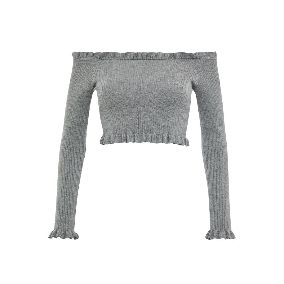Threadbare Threadbare Trui Brooke grijs -
