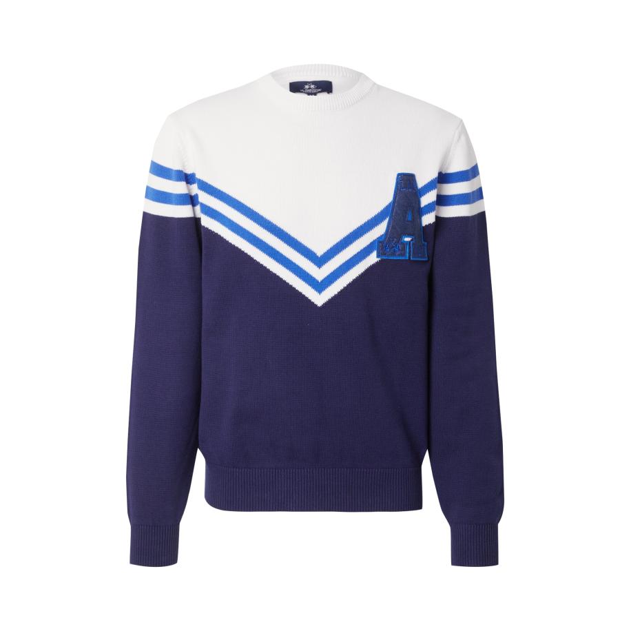 La Martina La Martina Trui navy / royal blue/koningsblauw / wit -