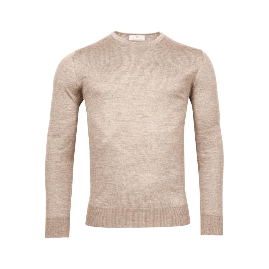 Thomas Maine Trui beige, Effen Bruin
