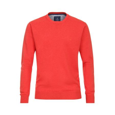 Redmond Casual Trui ronde hals rood, Effen
