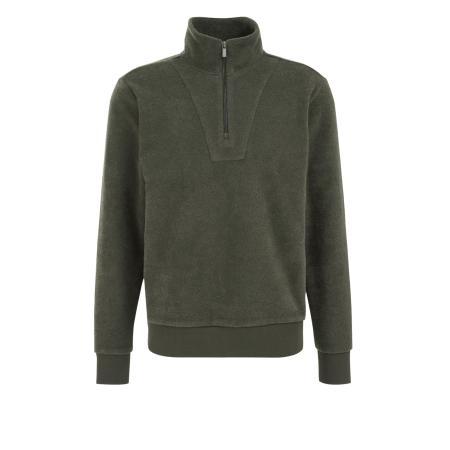 WE Fashion Heren regular fit trui met rits - Regular fit - Zeegroen - Maat: XS