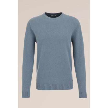 WE Fashion Heren Regular fit trui met structuur - Regular fit - Lichtblauw - Katoen - Maat: S