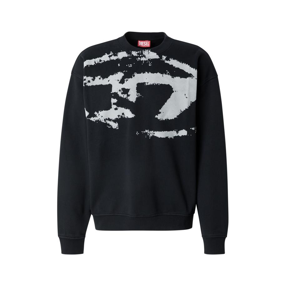Diesel DIESEL Sweatshirt BOXT-N5 lichtgrijs / zwart -