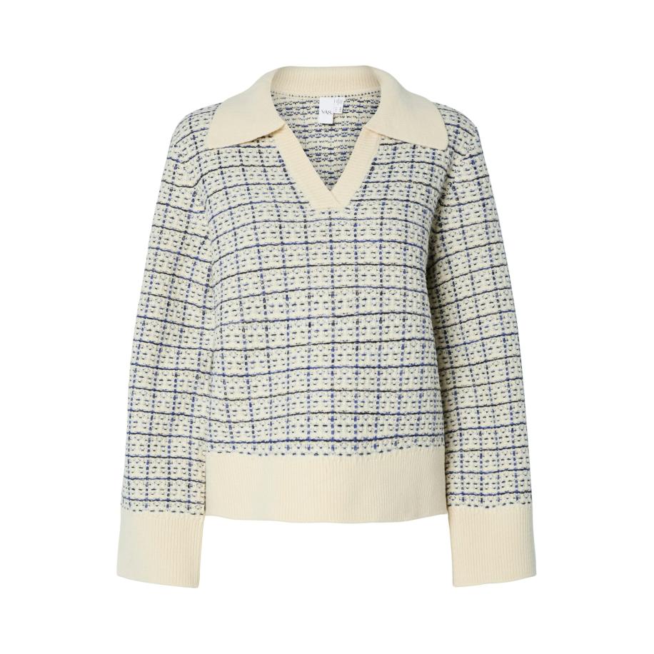 YAS YAS Trui crème / navy / zwart -