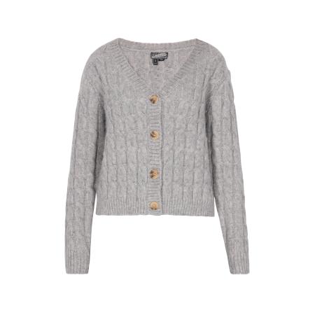 DreiMaster DreiMaster Vintage Gebreid vest grijs