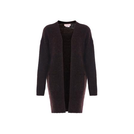 Jalene Jalene Gebreid vest donkerbruin