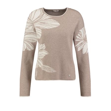 Key Largo Key Largo Trui Scarlet brokaat / wit