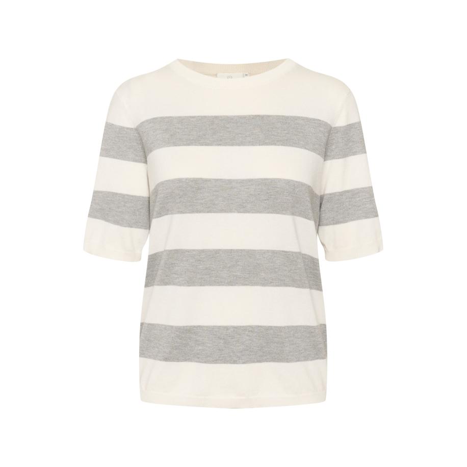 Kaffe Trui KALizza grijs / wolwit Wit