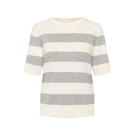 Kaffe Trui KALizza grijs / wolwit