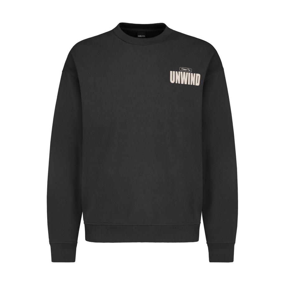 Sublevel Sweatshirt crème / antraciet Grijs