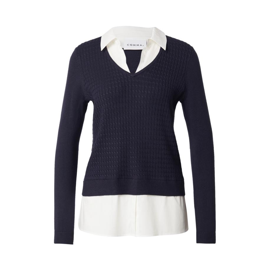 Comma COMMA Trui navy / wit -