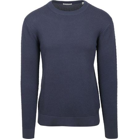 Knowledge Pullover Bubble Knit Indigo