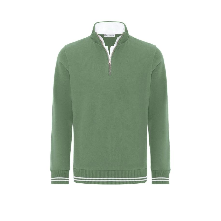 Dandalo Dandalo Sweatshirt jade groen / wit -