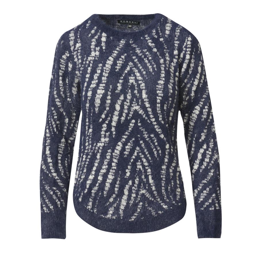 KOROSHI KOROSHI Trui navy / wit -