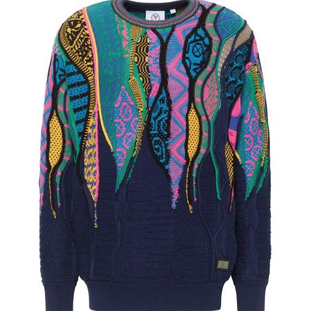 carlo colucci Carlo Colucci Trui di Nardo blauw / gemengde kleuren