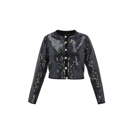 Faina faina Gebreid vest Fashion Look zwart