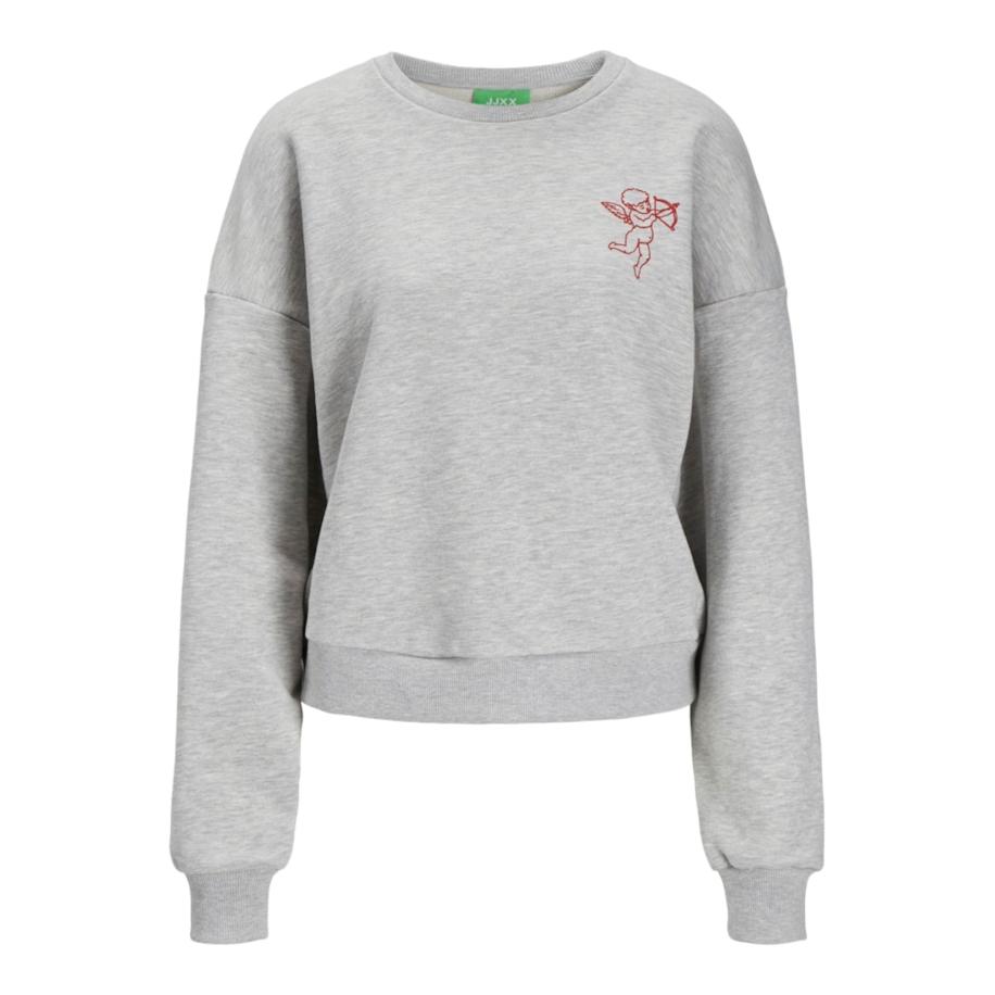 JJXX JJXX Sweatshirt JXValentine grijs gemêleerd / rood -