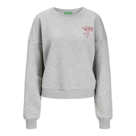 JJXX JJXX Sweatshirt JXValentine grijs gemêleerd / rood