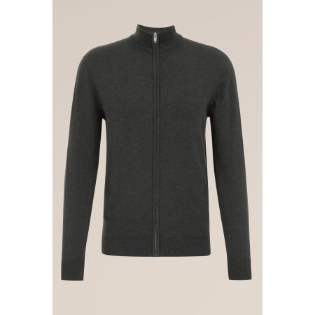 Fundamentals heren Slender fit fijngebreid vest - Grijsgroen - Katoen - Maat: XXXL