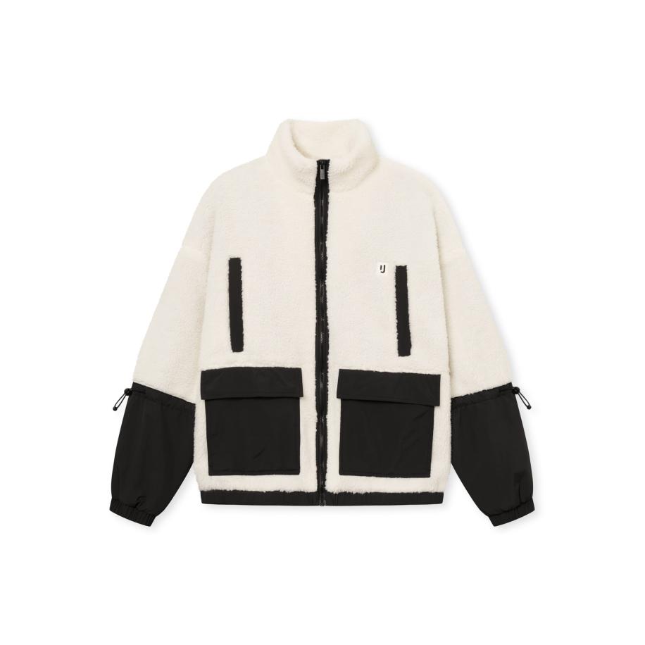 Johnny Urban Johnny Urban Fleece jas Carson crème / zwart -