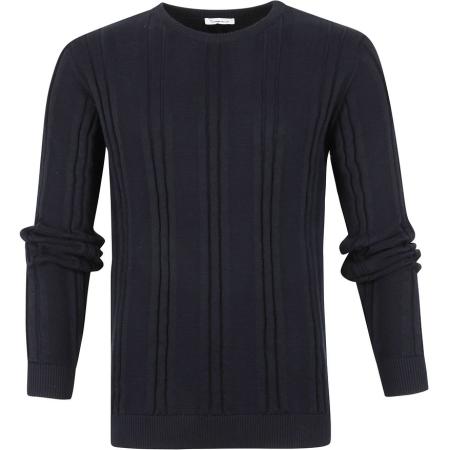 KnowledgeCotton Apparel Trui Donker Blauw