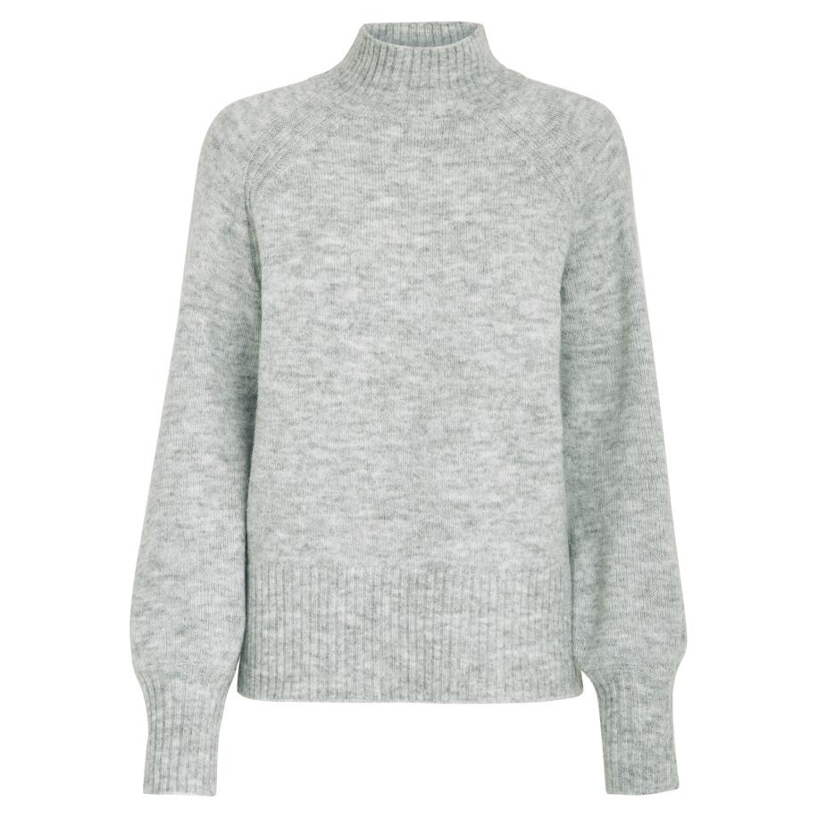 Peppercorn Trui Aluna grijs gemêleerd Grijs