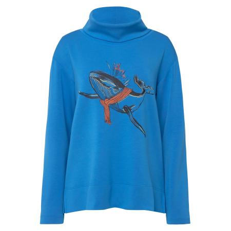 LAURASØN LAURASØN Sweatshirt violetblauw / oranje / zwart / wit