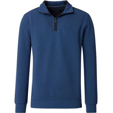 Casa Moda Half Zip Sweat Dark Indigo