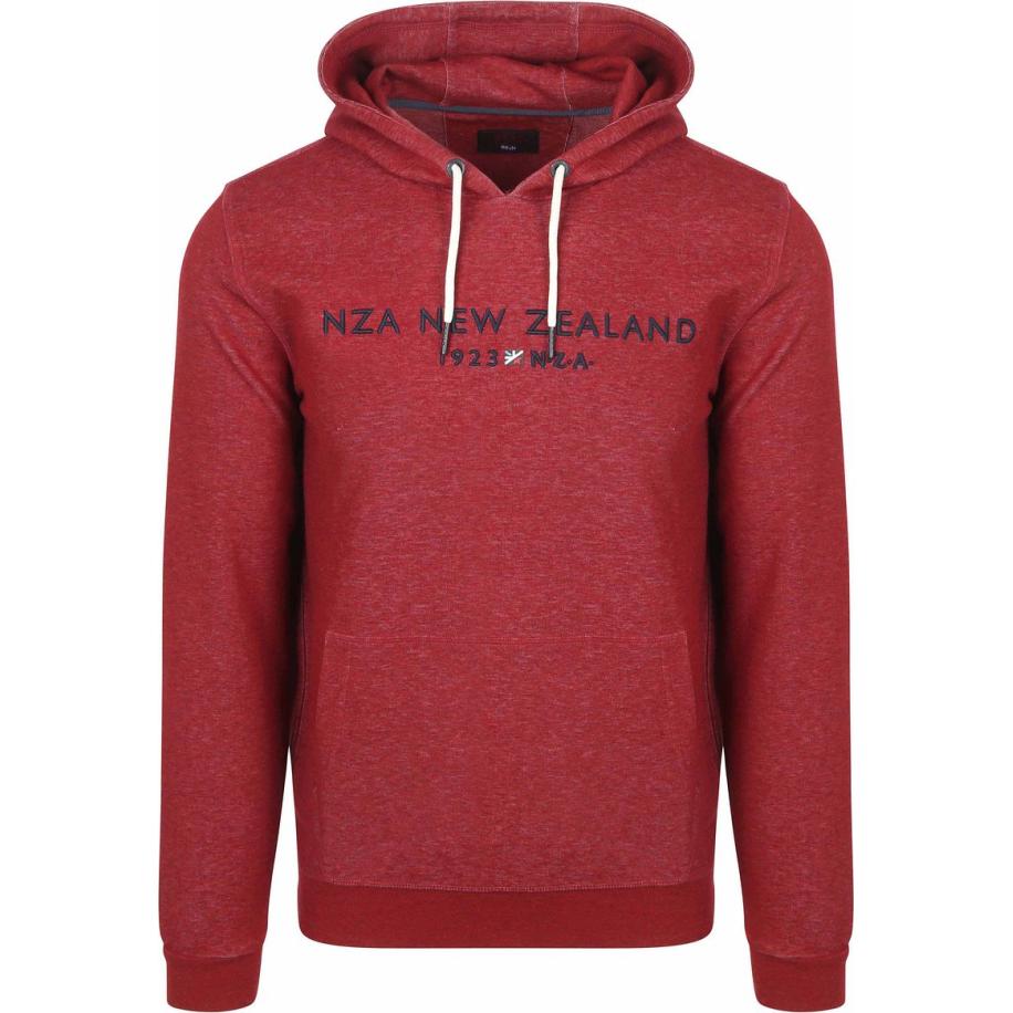 NZA Hoodie Diamond Logo Interlock Melange Cherry Red Rood