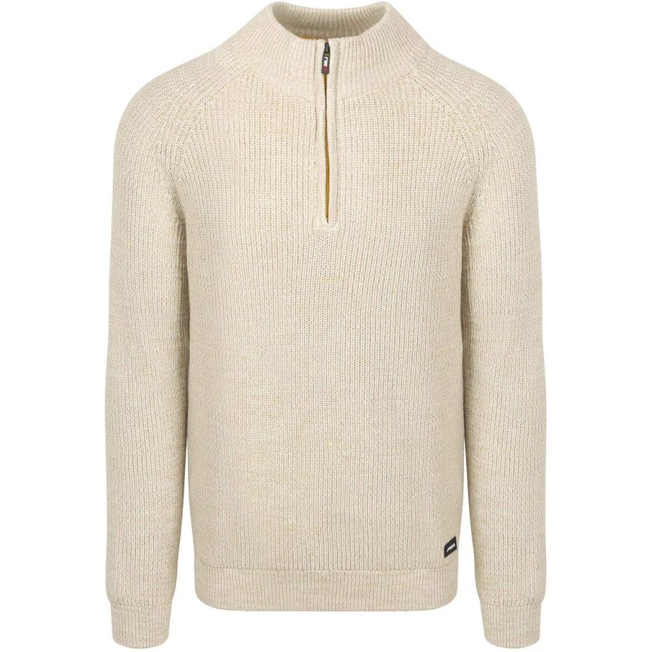 NZA Half Zip Trui Drake Warm Beige Bruin