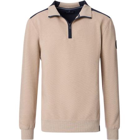 Casa Moda Half Zip Sweat Beige