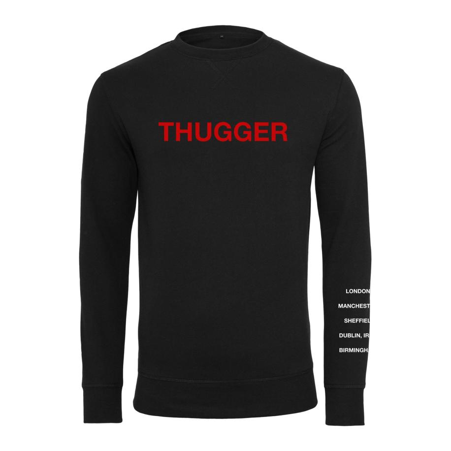 Mister Tee Sweatshirt grijs / kersrood / zwart Zwart