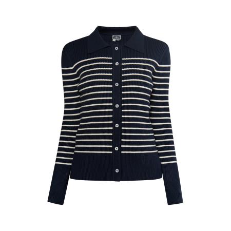 DreiMaster DreiMaster Maritim Gebreid vest marine / wolwit