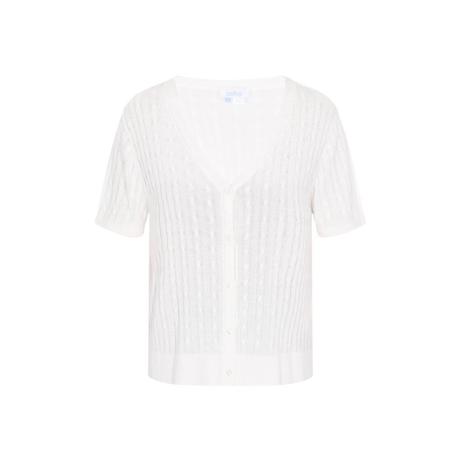 Usha usha BLUE LABEL Gebreid vest wit -