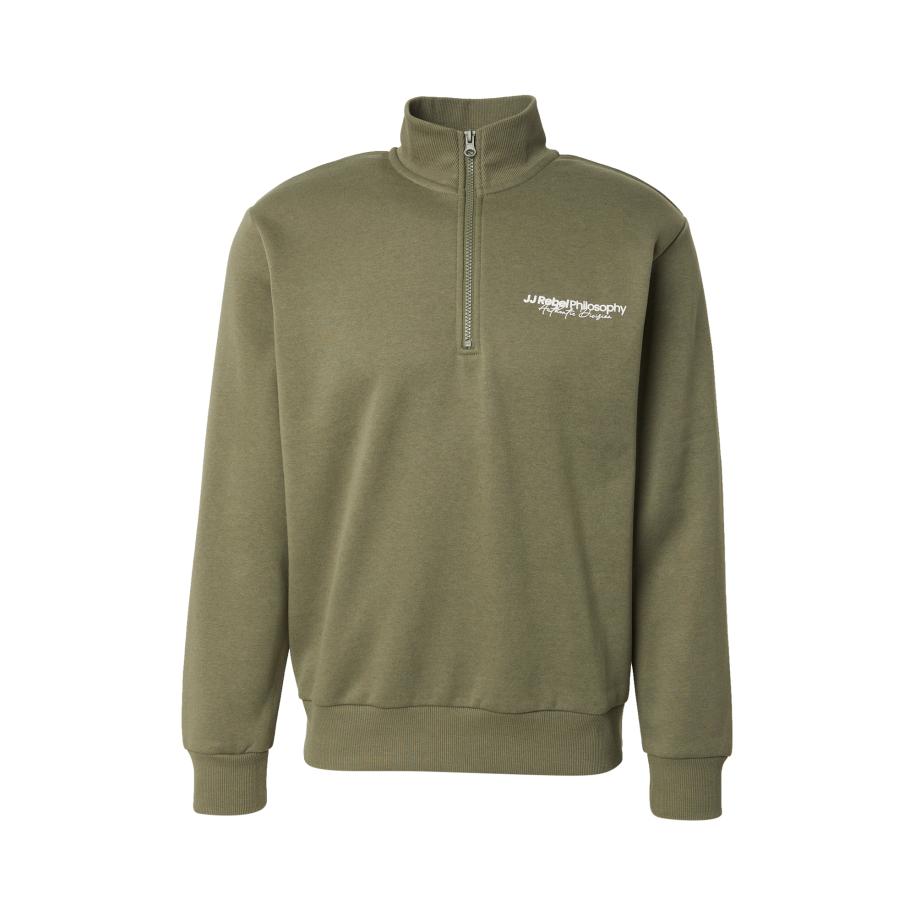 JJ Rebel JJ Rebel Sweatshirt JREBZACK olijfgroen / wit -