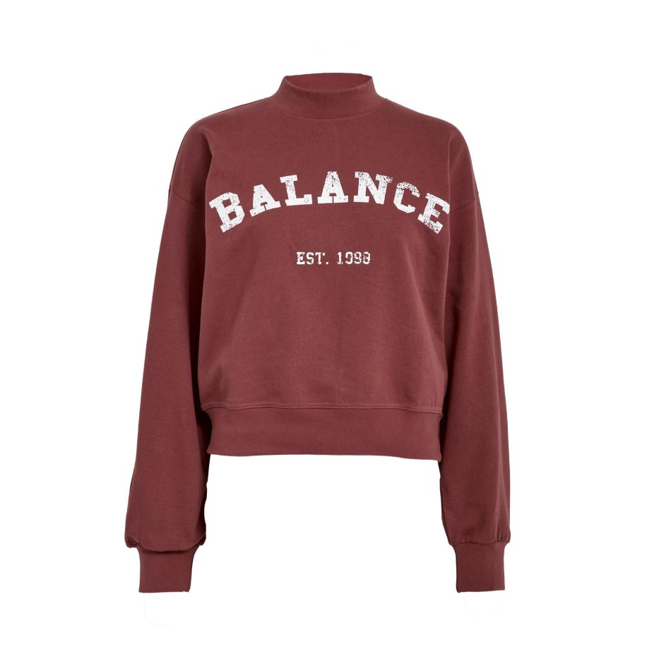 Minus minus Sweatshirt Maya bourgogne / wit -