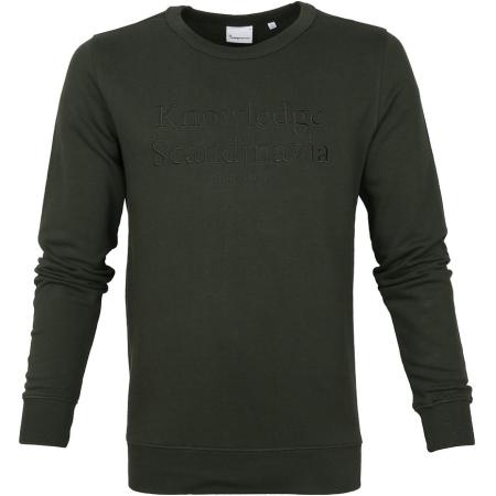 KnowledgeCotton Apparel Trui Elm Donkergroen
