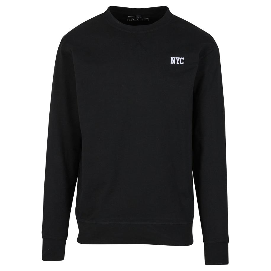 Mister Tee Sweatshirt NYC Wording zwart / wit Zwart