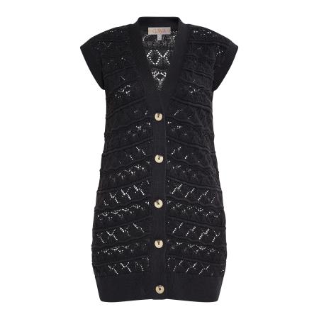 Gaya Gaya Gebreide bodywarmer zwart