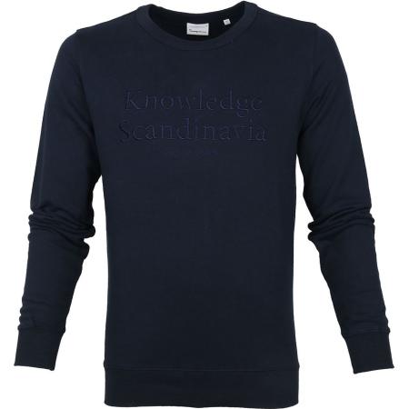 KnowledgeCotton Apparel Trui Elm Donkerblauw